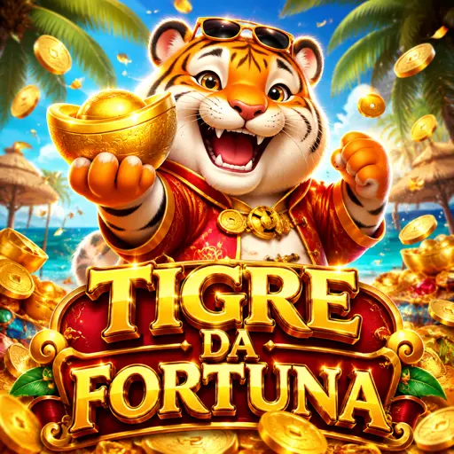 Slot Fortune Tiger com tema de tigre dourado e símbolos de fortuna